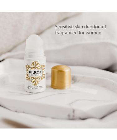 PitROK Crystal Roll-On Deodorant for Women 1 x 50ml Vegan Cruelty Free Sensitive Skin Deodorant with Aloe Vera and Grapefruit Seed Extract Fragranced for Women - Buy Online on GoSupps.com