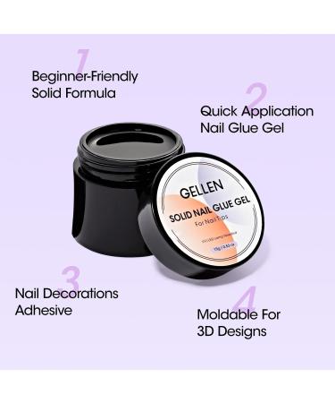 Buy Gellen Solid Nail Glue Gel Strong Press-On & Acrylic Nail Adhesive | UV LED Curing | 15g | Fast International Shipping - Buy Online on GoSupps.com