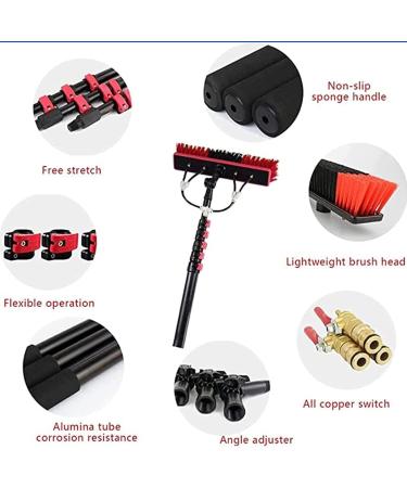 Window Cleaning Pole Kit Water Fed Telescopic Brush Extendable Cleaner Conservatory Roof Extending Rod Water Spray Brush Window Glass Photovoltaic Plate Cleaning 55cm Brush Head 12M/39FT - Buy Online on GoSupps.com
