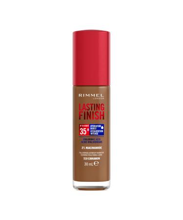 Rimmel London - Lasting Finish 35 Hour Foundation Long-Wearing Hydrating Vegan Formula Full-Coverage - Cinnamon 1 count (Pack of 1) Cinnamon - 510