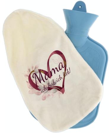Personalizable Heart Red Hot Water Bottle - Cozy Cover for Kids & Adults (800ml) - Ideal Gift - Buy Online on GoSupps.com