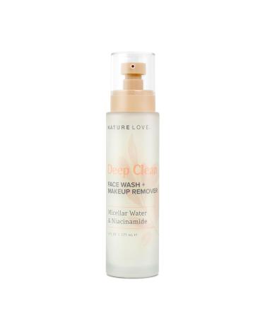 Nature Love Deep Clean Face Wash & Makeup Remover | Micellar Water Niacinamide | Paraben Free Cruelty Free Made in USA | Hydrating 6 Fl Oz - Buy Online on GoSupps.com