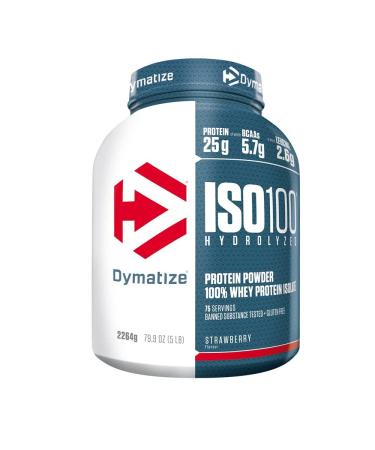 Dymatize ISO 100 Hydrolyzed Strawberry 2264g - Whey Protein Hydrolysat + Isolat Pulver