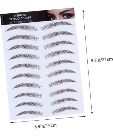 Housoutil 4pcs Eyebrow Stickers False Eyebrows for Women Water Transfer Eyebrow Sticker 6d Template Make up - Buy Online on GoSupps.com