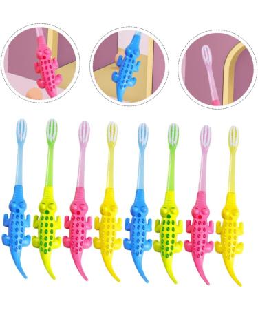 Buy Tovinanna 8-Pack Cartoon Animal Toothbrushes Eco-Friendly Wooden Kids Toothbrushes for Brightening & Oral Care - Buy Online on GoSupps.com