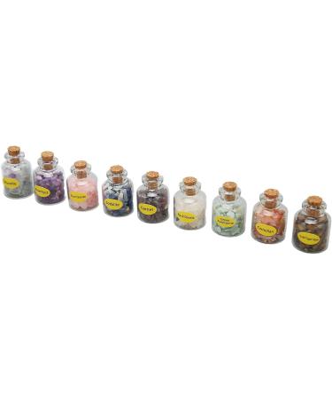 Chip Stones Set - Exquisite Colors in Glass Containers | 9 Mini Stone Bottles for DIY Projects - Portable & Versatile - Buy Online on GoSupps.com
