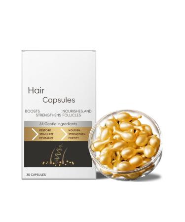 Generisch Hair Restoration Capsules - Pack of 30 Ginger Hair Growth Capsules - Anti-frizz - Regenerates and thickens hair by nourishing the scalp and hair follicles