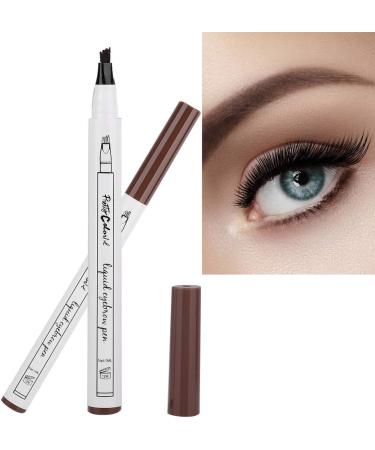 Liquid Eyebrow Pencil Eyebrow Pencil Four Forks Long Lasting Liquid Eyebrow Pen Waterproof Pencil (1# dark brown mocha color) - Buy Online on GoSupps.com