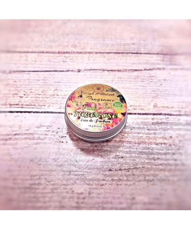 PINK TUBEROSE Perfume - Eau de Parfum - Solid Balm - Aromatherapy Essential Oils (Polianthes Tuberosa Honeysuckle Rose Frangipani Jasmine Mandarin Lily Green Tea) - Natural Fragrance - 0.5oz - Buy Online on GoSupps.com