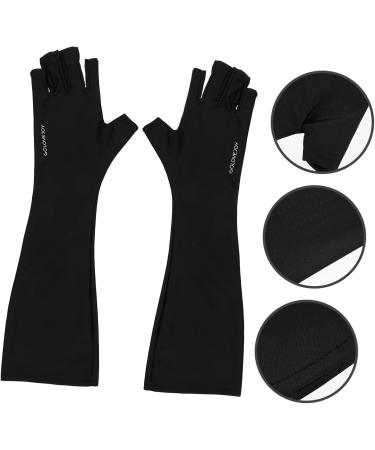 Healeved 2 Pairs Nail Gloves Manicure Gel Nail Glove Fingerless Manicure Gloves Nails Shield Glove Nail Oveglove Sun Gloves Polyester Sleeve Cosmetic Mj03 - Buy Online on GoSupps.com