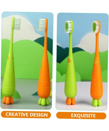 Minkissy 12-Pack Extra Soft Travel Toothbrushes for Kids | Perfect Children s Carrot Toothbrushes | TPR Manual Toddler Essentials - Buy Online on GoSupps.com