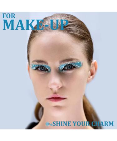 Glass Nail Art Rhinestones Set 1 - Crystal AB/Clear Gem Beads Kit for DIY Nail Design - Includes Picker Pencil and Tweezer - Professional and Home Use - Buy Online on GoSupps.com