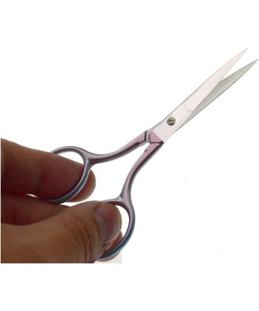 Motanar Multicolor Professional Grooming Scissors - Stainless Steel Facial Hair Removal and Trimming Scissors 3.9 Inch - Pink - Buy Online on GoSupps.com