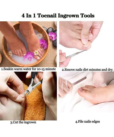 Professional Toe Nail Clippers for Thick Nails - Stainless Steel Ingrown Toenail Tool for Men, Women, and Seniors - Fingernail Clippers Set in Black - Buy Online on GoSupps.com