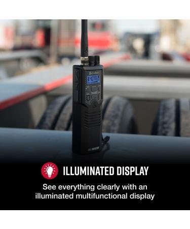 Cobra HH50WXST Handheld CB Radio with NOAA Alerts - 40 Channels, Earphone Jack, 4W Output - Black - Buy Online on GoSupps.com