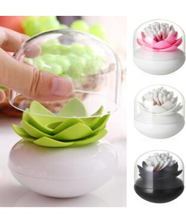 Profusion Circle Lotus Cotton Bud Holder - Stylish Toothpick Storage Box in 4 Colors | Home Decor - Buy Online on GoSupps.com