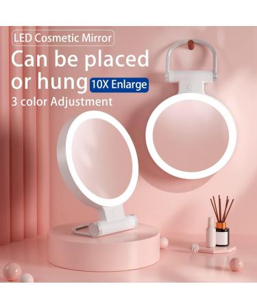 BAOZNUH Vanity Mirror with Lights- 3 Color Makeup Mirror, Dimmable Touch, 10X/1X Magnification - Buy Online on GoSupps.com