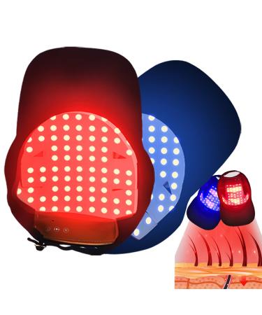 Bonnet De Croissance Des Cheveux - 70 Led Bonnet De Croissance Des Cheveux Double Longueur D'Onde Lumi Re Rouge Et Bleue 4 Modes Massage Du Cuir Chevelu Par Vibration Contr Le De L'Huile