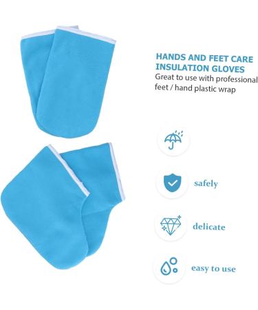 Moufles et Chaussettes de Paraffine pour Bain de Cire Taille Unique Protection Thermique Soins des Pieds Mains Hydratation Spa Domicile Bleu Fonc  - Buy Online on GoSupps.com