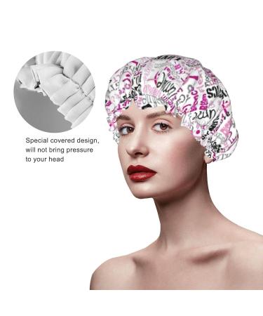 Gymnastics Pink Printed Waterproof Shower Cap for Women - Fits All Head Sizes and Hair Textures - Buy Online on GoSupps.com