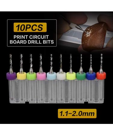 10pcs Tungsten Carbide Micro Drill Bit Set for PCB - Precision Storage Box | 1.1-2.0mm Tools - Buy Online on GoSupps.com