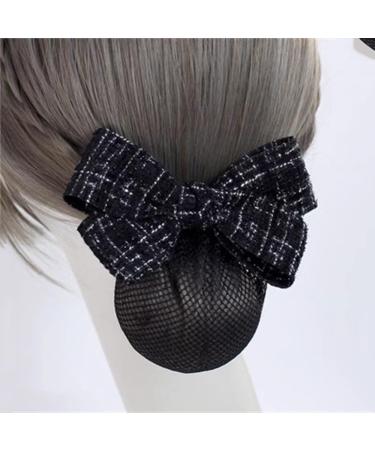 Women Bun Net Nurse Hairnet Work Hairnet(Black Style 2)