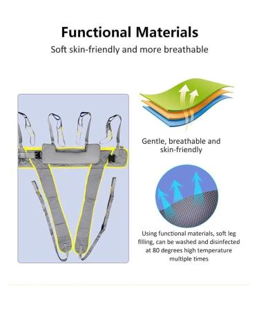 Liulijun Transfer Still Sling - Full Body Lift Aid for Standing & Walking | Padded Support for Thighs Hips Waist & Back | Exercise Belt in Blue - Buy Online on GoSupps.com