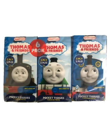 Thomas & Friends 2 Ply Pocket Tissues 6 Pack for Kids