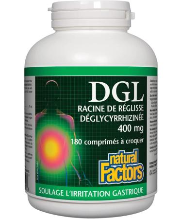 Natural Factors DGL Root Extract 180 Chewable Tablets | Digestive Health Support - Buy Online on GoSupps.com
