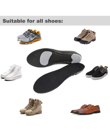 Memory Foam Insoles for Men, Women & Kids - Arch Support, Cushion & Shock Absorption - Relieve Foot Pain - Size L (Men's 8-12/ Women 10-15) - Buy Online on GoSupps.com
