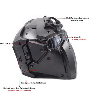 iMeshbean Full Face Protective Mask Helmet with Visor Goggles - Black - Buy Online on GoSupps.com