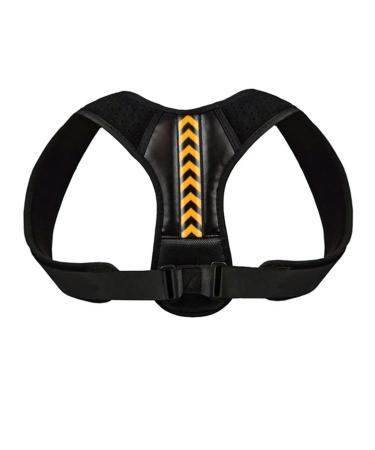Back Posture Corrector Belt Adjustable Shoulder Neck Spine for Column Posture Correction for Women Men Straightener A - Black Orange M