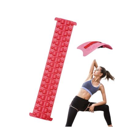Wukesify lower backer silicone backhore strip for the lower back lumbar spine cracking device for lower back spine relief scoliosis red silicone