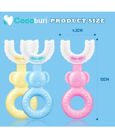 Kids U-Shaped Toothbrush - 360 Silicone Soft Head Manual Training Brush for Kids (Pink - Buy Online on GoSupps.com