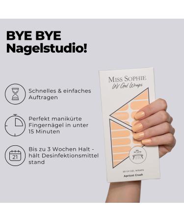 Original Miss Sophie UV Gel Nail Foils - Soft Touch Apricot Crush Gel Polish Stripes for Finger & Toenails | International Shipping Available - Buy Online on GoSupps.com