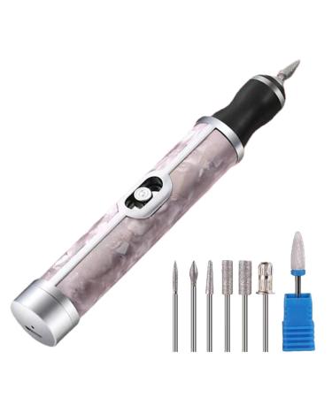 Human Nail Grinder - Portable Electric Automatic Nail Filer | Lightweight Professional Electric Nail Drill | Nail Removing Acrylic Nail Tools for Edge Shaping Polishing Grinding Nursing Peeling Pink