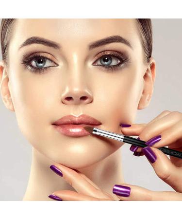 Professional Travel Lip Brush - Vegan Cruelty Free Makeup Applicator for Lipstick & Gloss - Black Cosmetic Tool Kits - Buy Online on GoSupps.com
