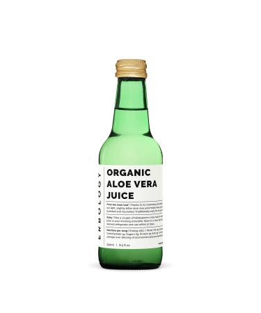 100% Organic Aloe Vera Juice 8.5 fl oz - Supports Immunity & Gut Health - Straight from Farm in Spain - Undiluted - No Added Sugar or Artificial Preservatives - Non-GMO - Recyclable Glass Bottle 8.5 Fl Oz (Pack of 1)