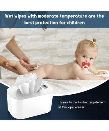 Digital Display Wipe Warmer: Large Capacity with 3 Temperature Modes for Baby's Safety and Comfort (White) - Buy Online on GoSupps.com