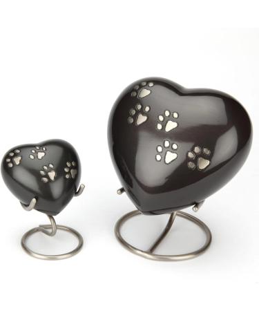 Urns UK Pet Cremation Memorial Heart Urn Hertford Pewter 5" Black - Buy Online on GoSupps.com
