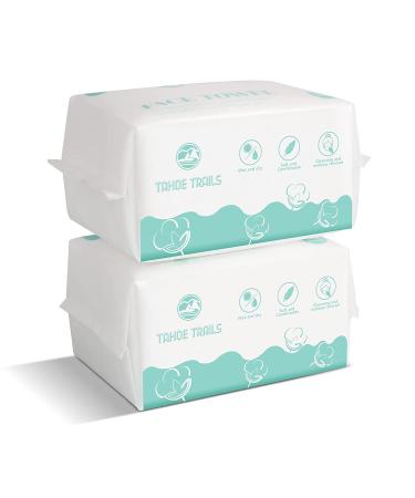 Tahoe Trails Disposable Face Towel 80 Count - Soft Dry Wipes for Sensitive Skin - Makeup Removing & Surface Cleaning - Lint Free, Cotton Facial Tissue - 5.91*7.87inch - Buy Online on GoSupps.com