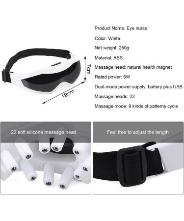 Buy 3D Eye Massager - USB Electric Eye Care Mask for Anti-Fatigue & Relaxation | Magnetic Vibration Eye Massager - Buy Online on GoSupps.com
