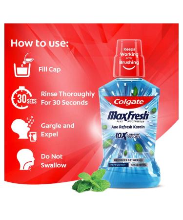 Colgate Plax Peppermint Fresh Mouthwash 250ml - Oral Care Essential - Buy Online on GoSupps.com