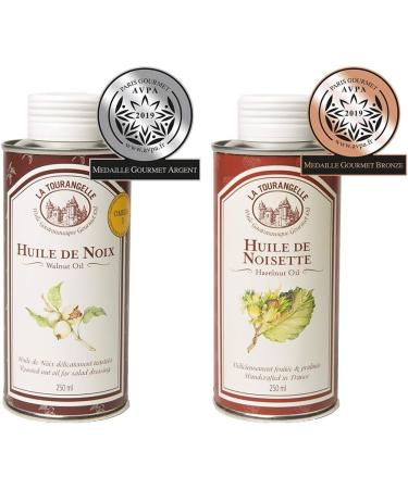 La Tourangelle - Set of 3 Gourmet Oils: Walnut Oil Hazelnut Oil Virgin Sesame Oil Ideal for Your Everyday Recipes - 3 x 250 ml - Buy Online on GoSupps.com