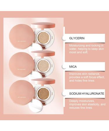 Pink Firming Cushion Foundation Cushion Foundation for Glass Skin Cushion Foundation Korean Lightweight Cushioned Unifying Moisturizing Cream Long Lasting Non-Dull (Nature 15g) - Buy Online on GoSupps.com