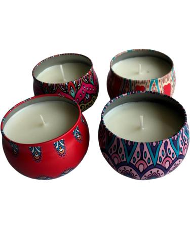 Dalax Large Size Scented Candles Gift Set - Natural Soy Wax Aromatherapy Candles for Women | Stress Relief & Portable Travel Tin | 8% Essential Oils - Buy Online on GoSupps.com