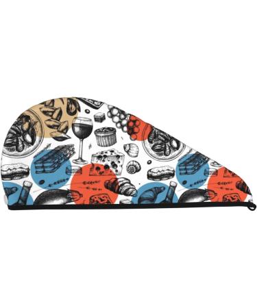 Super Absorbent French Food Microfiber Hair Towel Wrap | Quick Dry Coral Velvet for Long Curly & Thick Hair - Ideal for Women - Buy Online on GoSupps.com