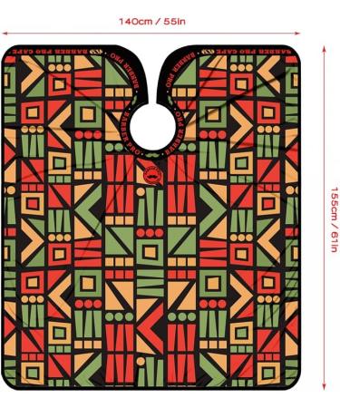 Buy Colorful Geometry Barber Cape - Adjustable Hair Cutting Cape 63x57" for Stylists | International Shipping Available - Buy Online on GoSupps.com