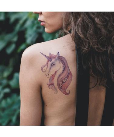 Oottati Temporary Tattoo Stickers - Fairy Tale Horse Wing Unicorn Design - 8 Sheets for Women - Buy Online on GoSupps.com