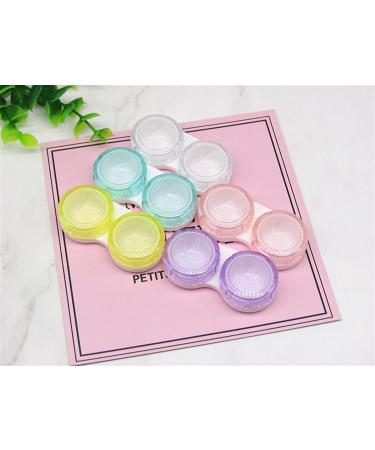 Owlkay Contact Lens Storage Container - Mini Colored Box for Women | Pink & Yellow - Buy Online on GoSupps.com